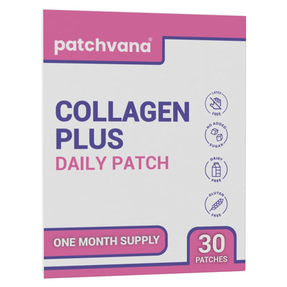 Patchvana Collagen Plus Patch for Women & Men, 1 Month Supply, 30 Patches - dailyvitalstore