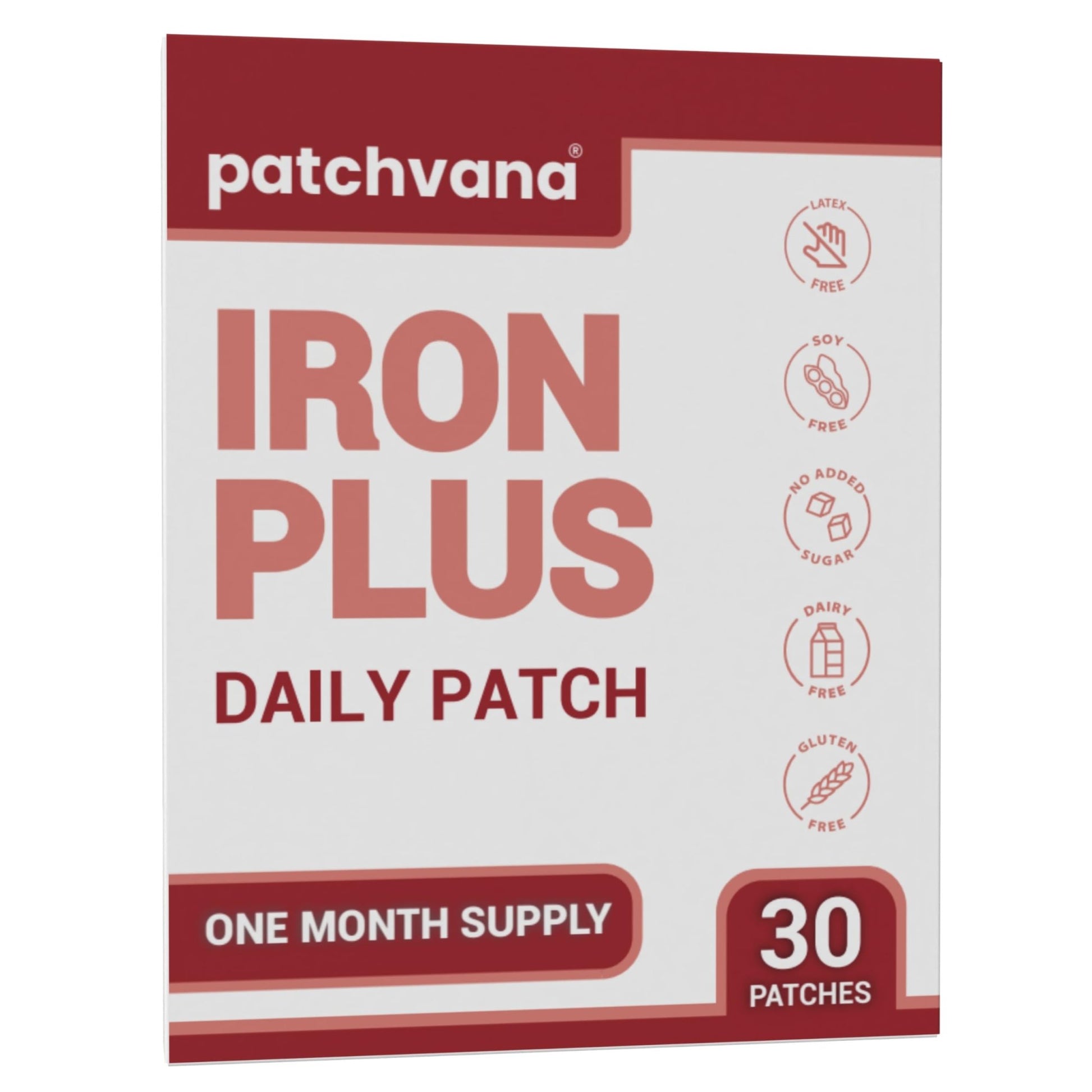 Patchvana Iron Plus Patch for Women & Men, 1 Month Supply, 30 Patches - dailyvitalstore