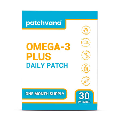 Patchvana Omega 3 Patch for Women & Men, 1 Month Supply, 30 Patches - dailyvitalstore
