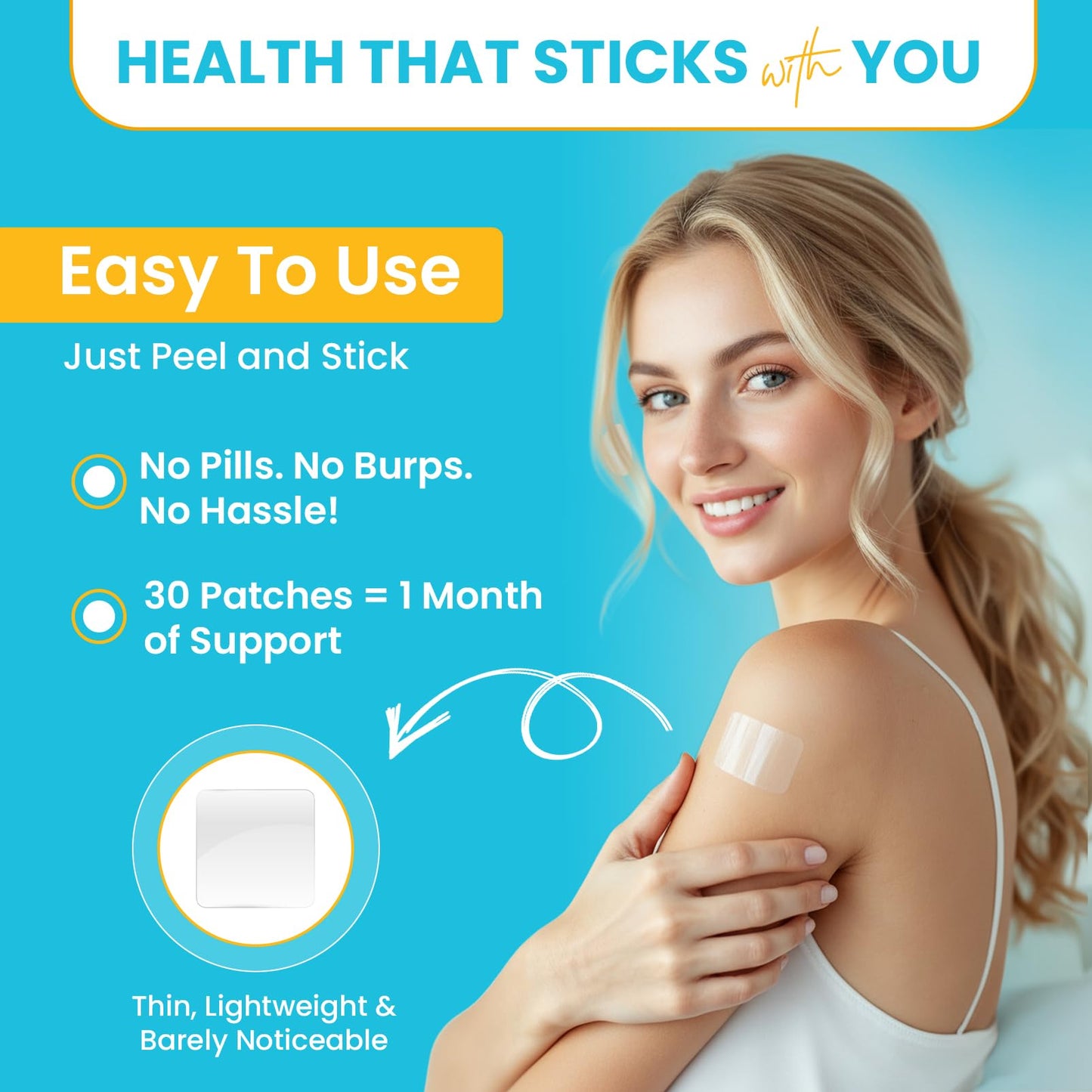 Patchvana Omega 3 Patch for Women & Men, 1 Month Supply, 30 Patches - dailyvitalstore