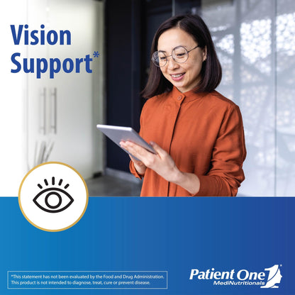 Patient One OpticOne | Supplement to Support Optic Nerve Health and Eyesight Function* | With Vitamins A and E, Lutein, ALA and More | 180 Capsules - dailyvitalstore