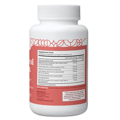 Pattern Wellness Cholesterol Complex Supplement – Supports Overall Well-Being – 3rd Party Lab Tested – 90 Vegan Capsules - dailyvitalstore