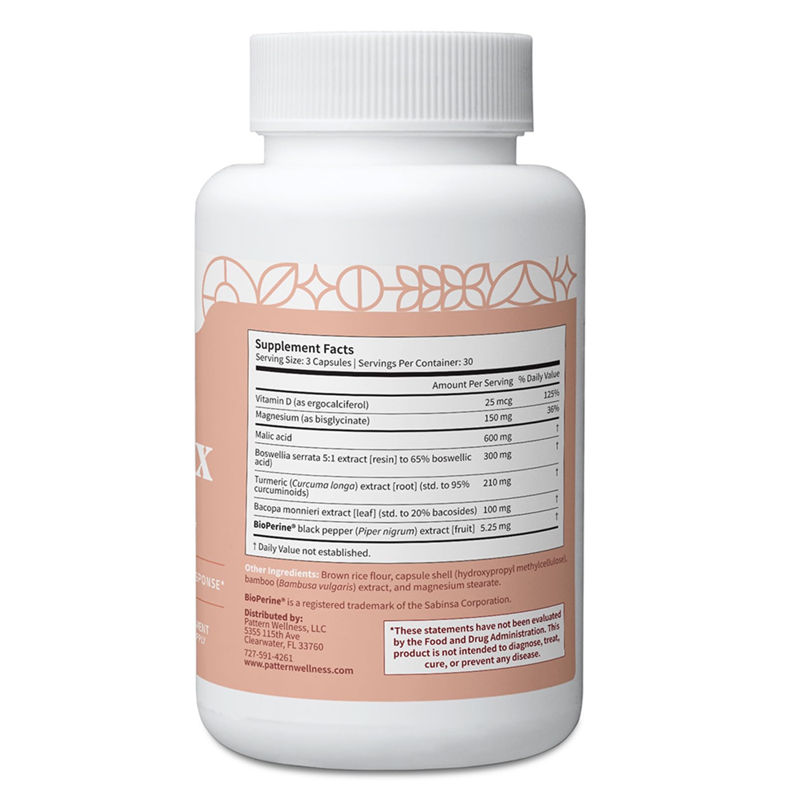 Pattern Wellness Fibro Complex – Advanced Formula with BioPerine® for Nutrient Absorption – Supports Muscle, Joint & Mobility Health – 90 Vegan Capsules - dailyvitalstore