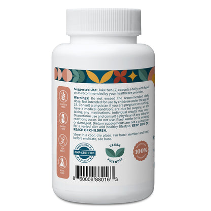 Pattern Wellness Maca Root Extract 20:1-500mg Per Serving – for Men & Women – Tri-Color Black/Red/Yellow Blend – 60 Vegan, Non-GMO Capsules - dailyvitalstore