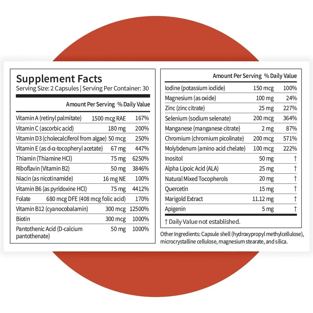 Pattern Wellness Multivitamin for Men & Women – Vitamin A, B, C, D, E – Supports Energy & Wellness – Whole Body Health - dailyvitalstore