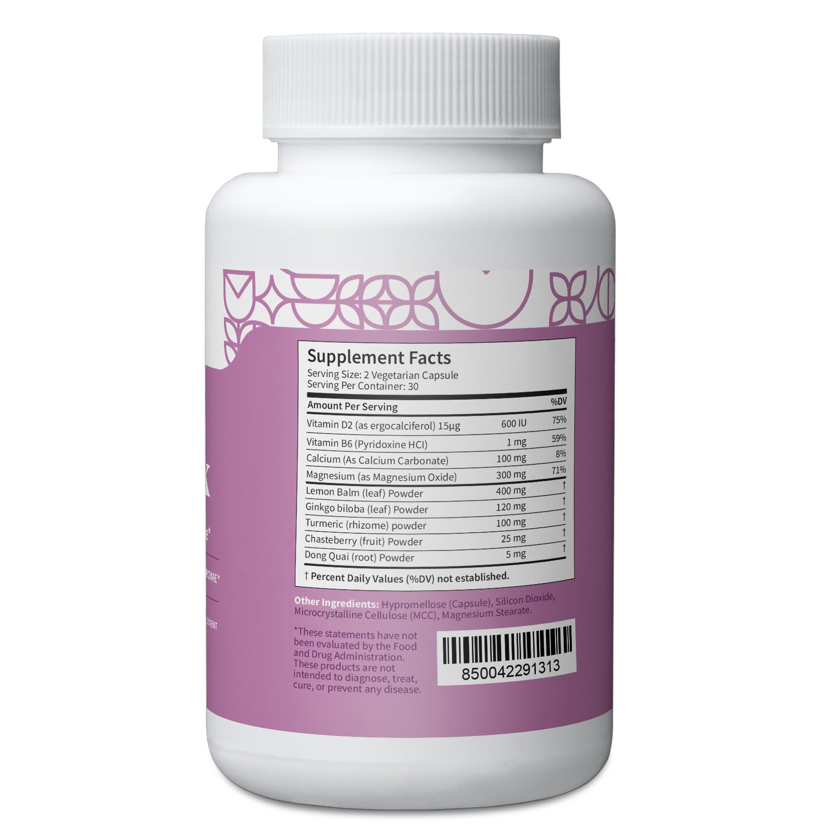 Pattern Wellness PMS Complex – Monthly Cycle Wellness Support – with Vitamin B6, Magnesium & Herbal Extracts – 60 Vegan Capsules - dailyvitalstore