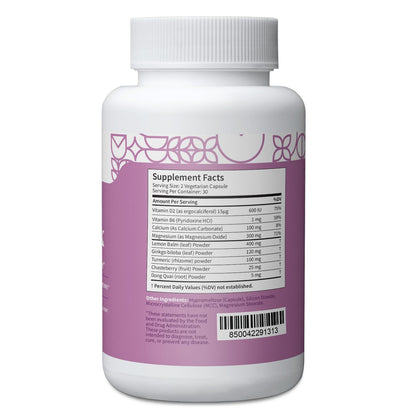 Pattern Wellness PMS Complex – Monthly Cycle Wellness Support – with Vitamin B6, Magnesium & Herbal Extracts – 60 Vegan Capsules - dailyvitalstore