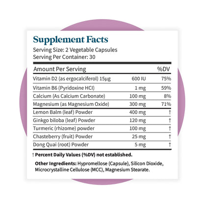 Pattern Wellness PMS Complex – Monthly Cycle Wellness Support – with Vitamin B6, Magnesium & Herbal Extracts – 60 Vegan Capsules - dailyvitalstore