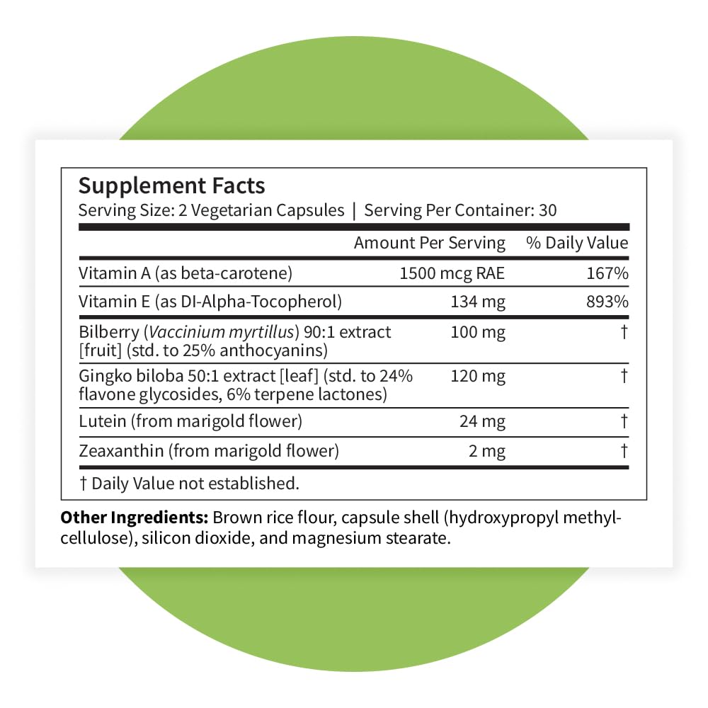 Pattern Wellness Vision Complex Supplement – Daily Eye & Visual Function Support – Herbal Extract & Vitamin Blend – 60 Vegan Capsules - dailyvitalstore