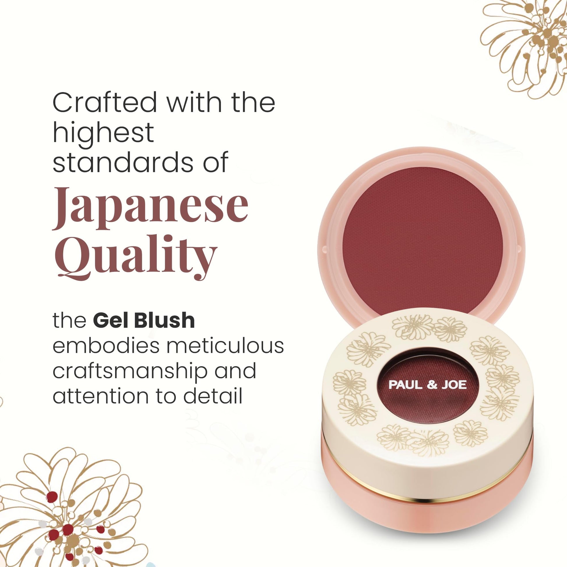 Paul & Joe Gel Blush, Bright and Buildable Blush Makeup, Water-Based Gel Makeup Blush with Hydrating Oils for Dewy, Radiant Finish, Garnet and Wine Red Cheek Tint, 05 Sommeliere, 0.71 oz - dailyvitalstore