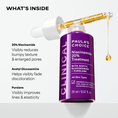 Paula's Choice CLINICAL 20% Niacinamide Vitamin B3 Concentrated Face Serum, Anti-Aging Serum for Face, Treatment for Discoloration - dailyvitalstore