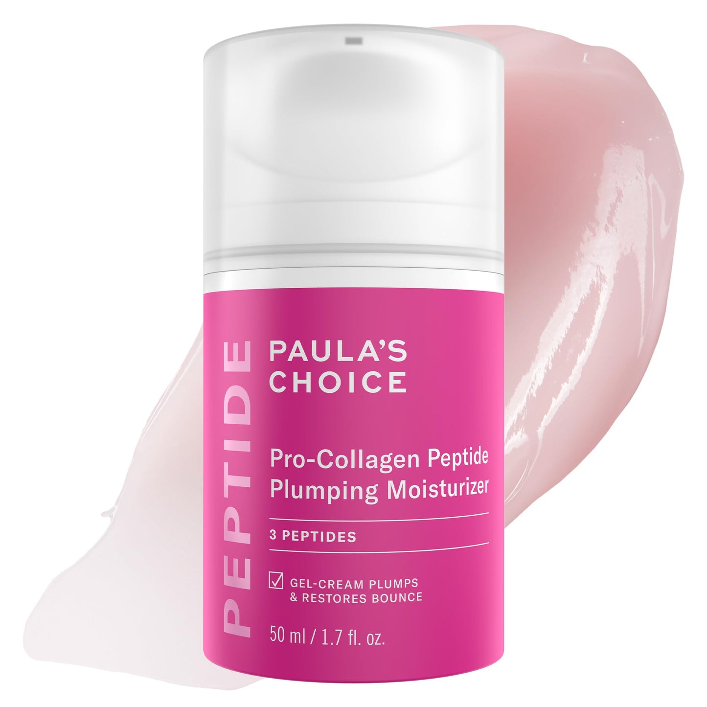 Paula's Choice Pro-Collagen Peptide Plumping Face Moisturizer, Daily Gel Face Cream for Deep Lightweight Hydration, Wrinkles & Loss of Firmness, Fragrance-Free, 1.7 Fl Oz - dailyvitalstore