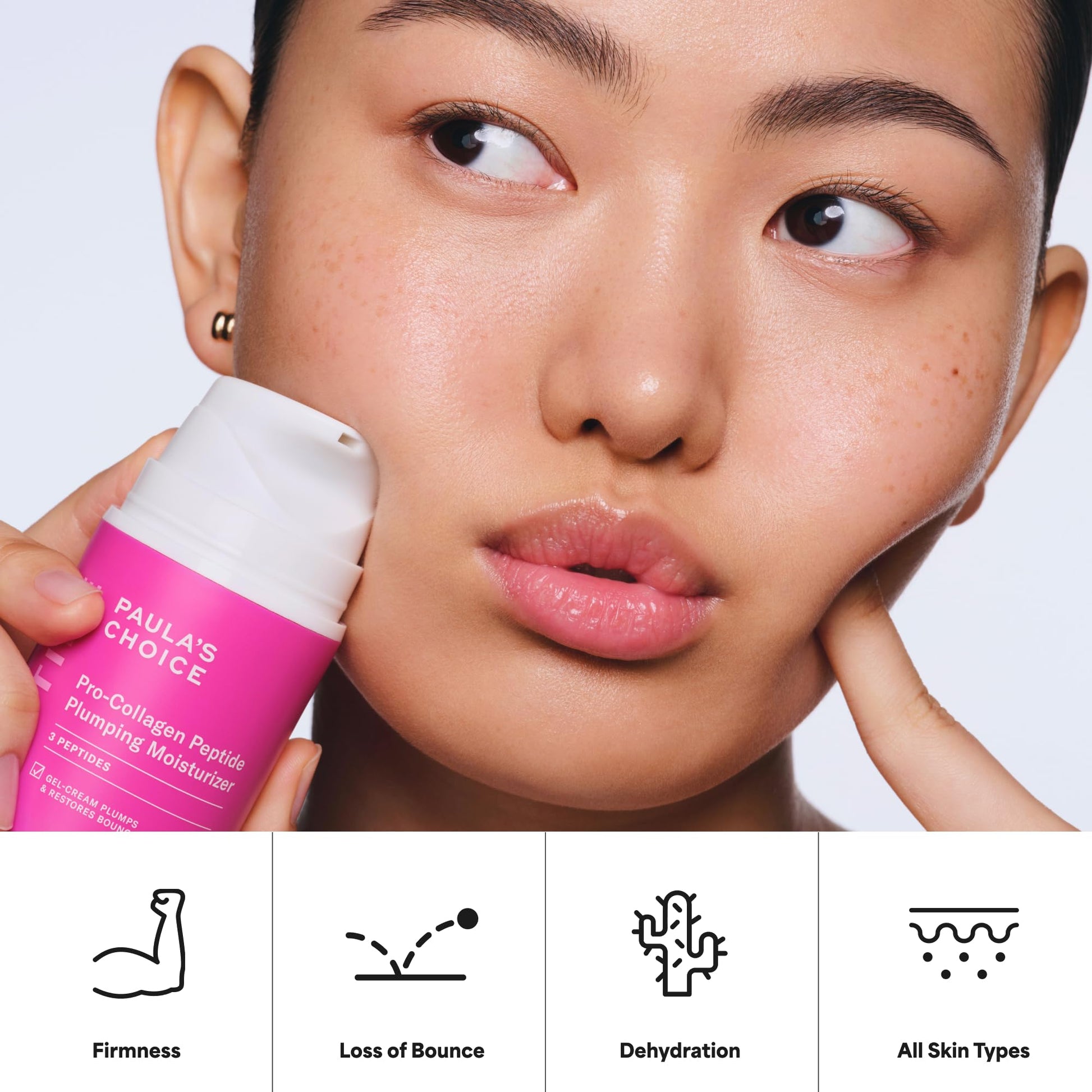 Paula's Choice Pro-Collagen Peptide Plumping Face Moisturizer, Daily Gel Face Cream for Deep Lightweight Hydration, Wrinkles & Loss of Firmness, Fragrance-Free, 1.7 Fl Oz - dailyvitalstore