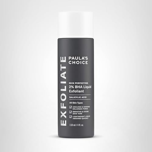 Paulas Choice - SKIN PERFECTING 2% BHA Liquid Salicylic Acid Exfoliant - Facial Exfoliant for Blackheads, Enlarged Pores, Wrinkles & Fine Lines, 4 oz Bottle - dailyvitalstore