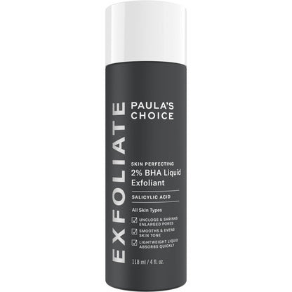 Paulas Choice - SKIN PERFECTING 2% BHA Liquid Salicylic Acid Exfoliant - Facial Exfoliant for Blackheads, Enlarged Pores, Wrinkles & Fine Lines, 4 oz Bottle - dailyvitalstore