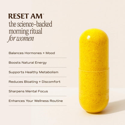 Paulina FITNESS Reset AM Metabolism and Hormone Support Supplement | Appetite Regulation, Metabolism Support, Enhanced Energy and Mood, - dailyvitalstore