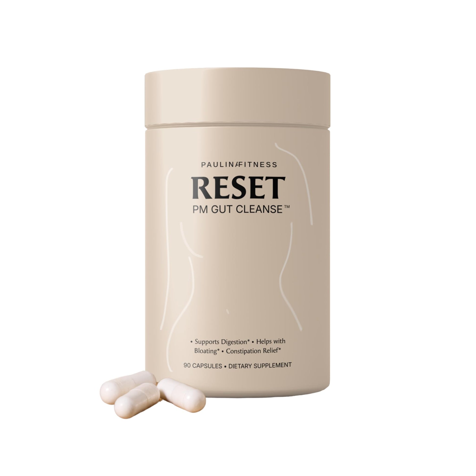 Paulina FITNESS Reset Overnight Digestive Aid, Bloating Relief, & Gut Health Supplement | Natural Detox & Digestive Cleanse to Support Weight Management - dailyvitalstore