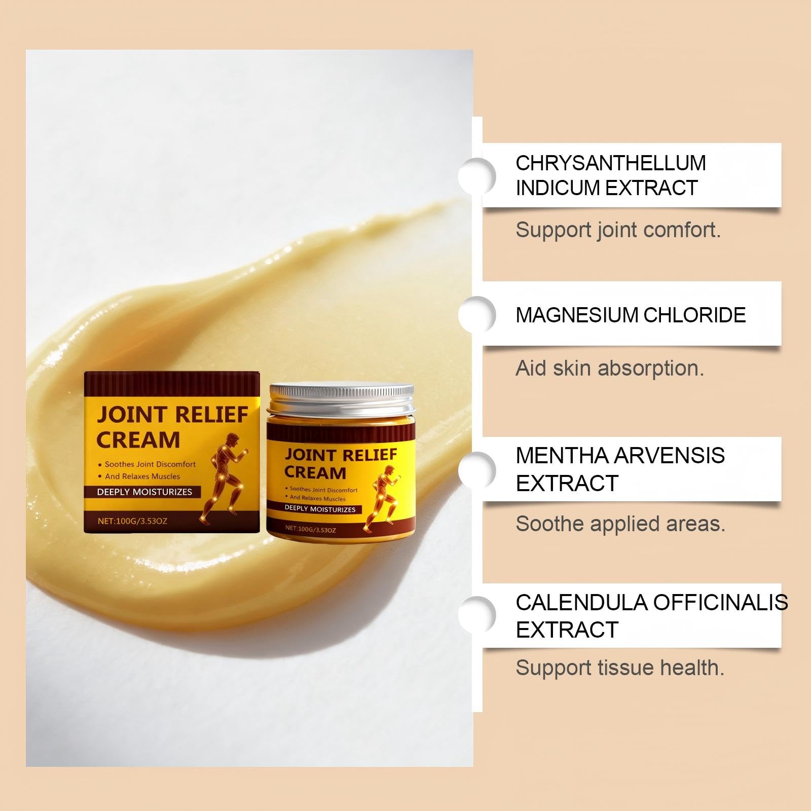 Paulist Massage Moisturizing and Soothing Cream for Daily Use Supports Mobility & Flexibility Soothing Muscle Rub Non-Greasy Fast Absorbing Moisturizer,1can - dailyvitalstore