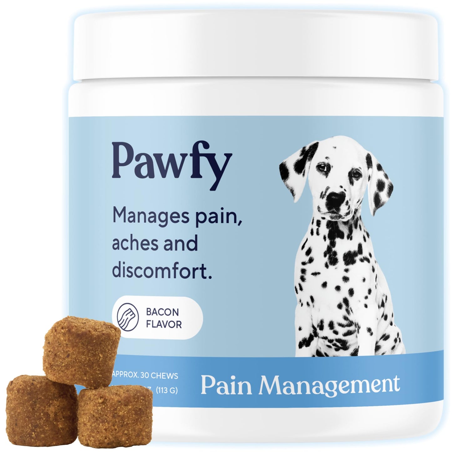 Pawfy Advanced Pain Management - Essential Vitamins & Supplements with Omega 3 |Joint Supplement for Dogs - Supports Hip & Joint Health for Small, Medium, Large Breeds | 30 Fast-Acting Chews - dailyvitalstore