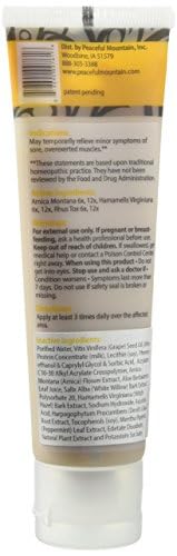 Peaceful Mountain Arnica Plus Homeopathic Gel - Natural Homeopthic Gel for Sore or cramping Muscles - 2oz - dailyvitalstore