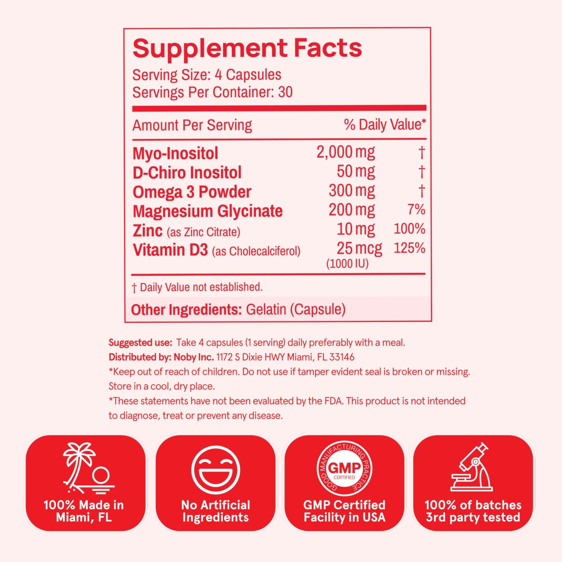Peach Perfect Inositol Multivitamin – Myo-Inositol & D-Chiro 40:1 Blend, Omega-3, Vitamin D3, Magnesium, Zinc – Supports Women’s Health, Mood, Energy, Supplement – 30 SVG - dailyvitalstore