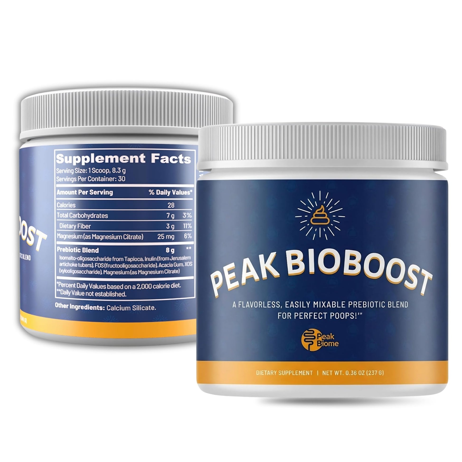 Peak Biome Peak BioBoost - Prebiotic Fiber Supplement - Flavorless Digestive Nutritional Supplements - Easy to Dissolve Prebiotic Powder - No Gluten, Soy or Dairy - dailyvitalstore