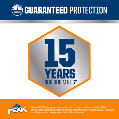 PEAK OET Extended Life Orange 50/50 Prediluted Antifreeze/Coolant for North American Vehicles, 1 Gal. - dailyvitalstore