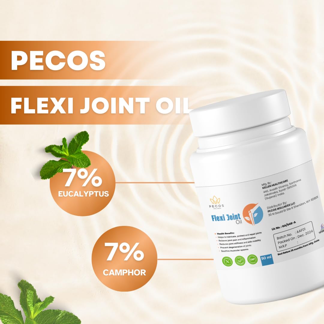 PECOS WELLNESS Flexi Joint Oil, Dietary Supplement - dailyvitalstore