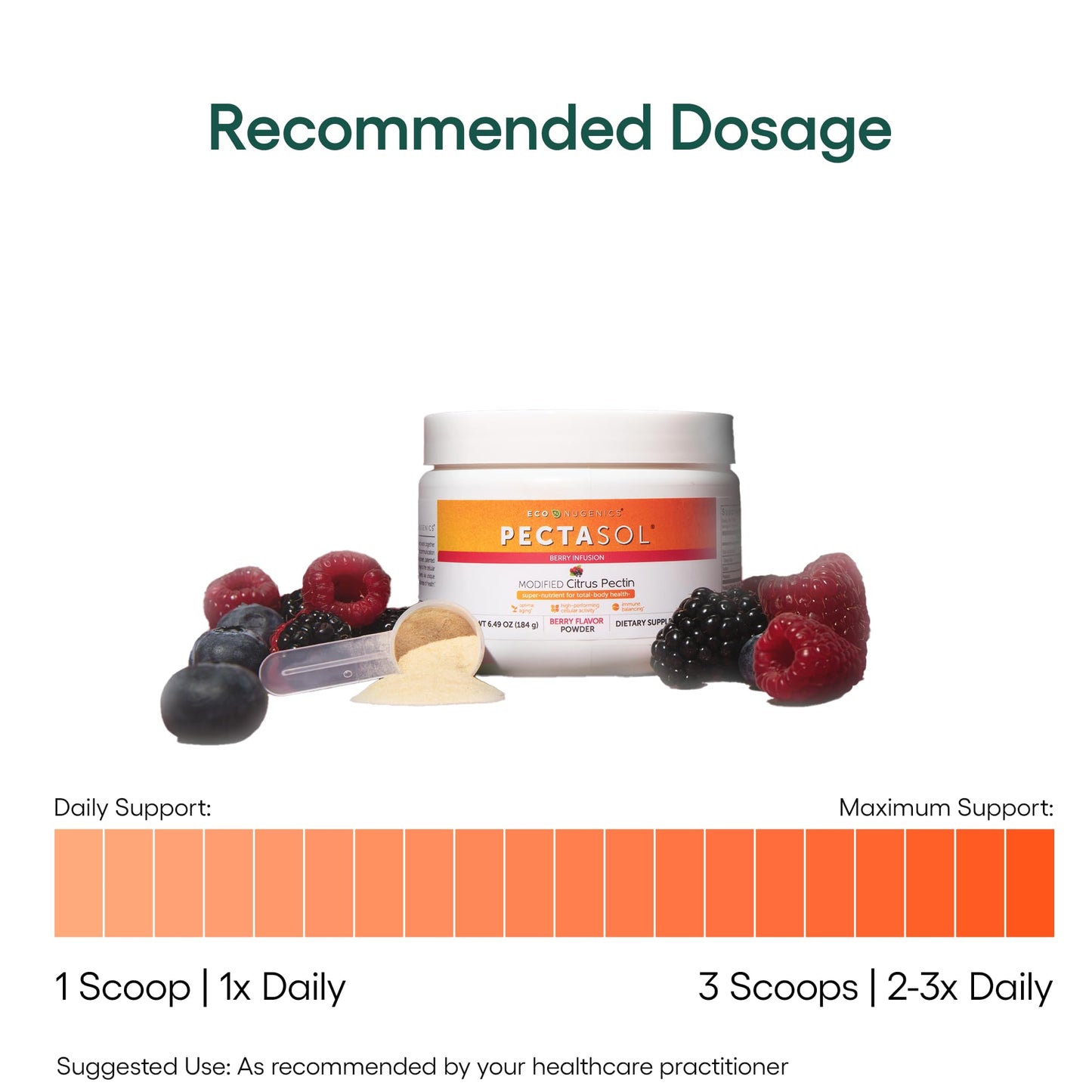 PectaSol Modified Citrus Pectin – 184g Berry Powder – Total-Body Health Supplement to Support the Heart, Immune System, Inflammation Response & Healthy Aging + Maintain Healthy Galectin-3 Levels - dailyvitalstore