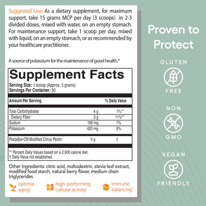 PectaSol Modified Citrus Pectin – 184g Berry Powder – Total-Body Health Supplement to Support the Heart, Immune System, Inflammation Response & Healthy Aging + Maintain Healthy Galectin-3 Levels - dailyvitalstore
