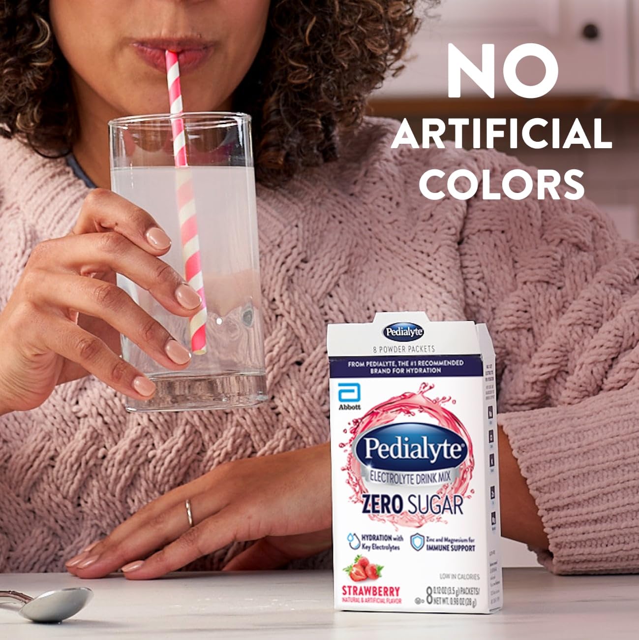 Pedialyte Electrolyte Drink Mix With Zero Sugar | Hydration With Key Electrolytes | Great Hydration Low in Calories | Strawberry, 24 Powder Packets - dailyvitalstore