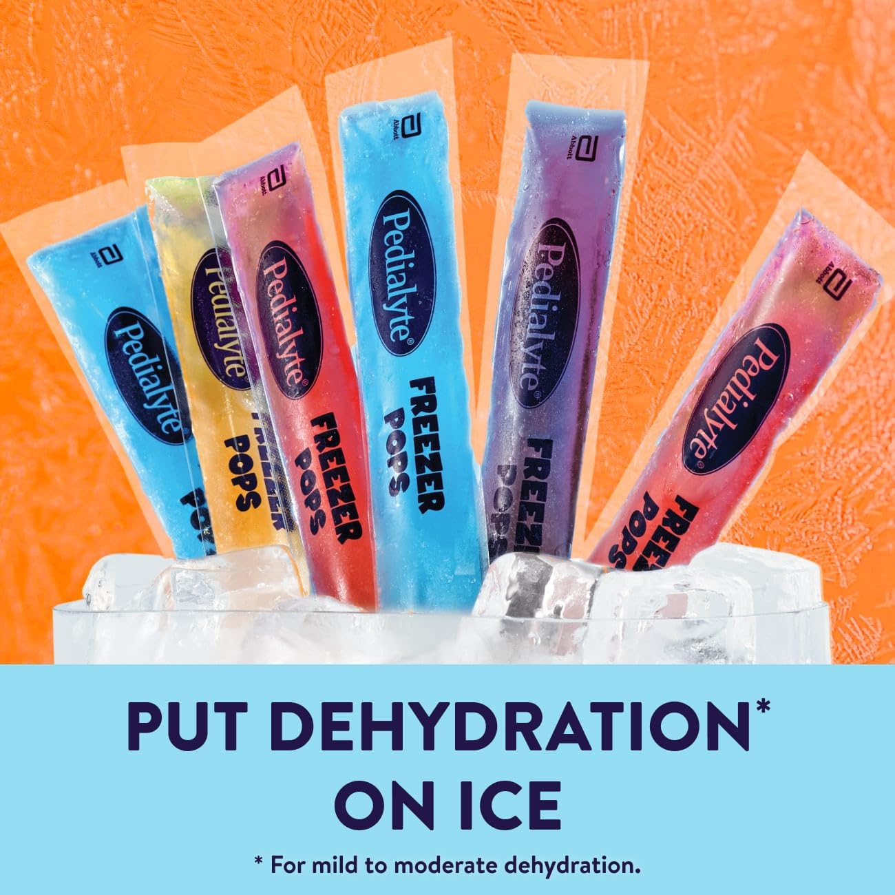 Pedialyte Electrolyte Solution Freezer Pops, Hydration Variety Pack— Grape, Blue Raspberry, Cherry, Orange, Pack of 64 - dailyvitalstore