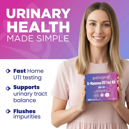 Pelvana D-Mannose UTI Kit for Women – UTI Test Strips & D-Mannose Supplement, At-Home Testing, Maintains Healthy Urinary Tract Balance, Flushes Impurities – 3 Bottles (120 Capsules) + 50 Test Strips - dailyvitalstore