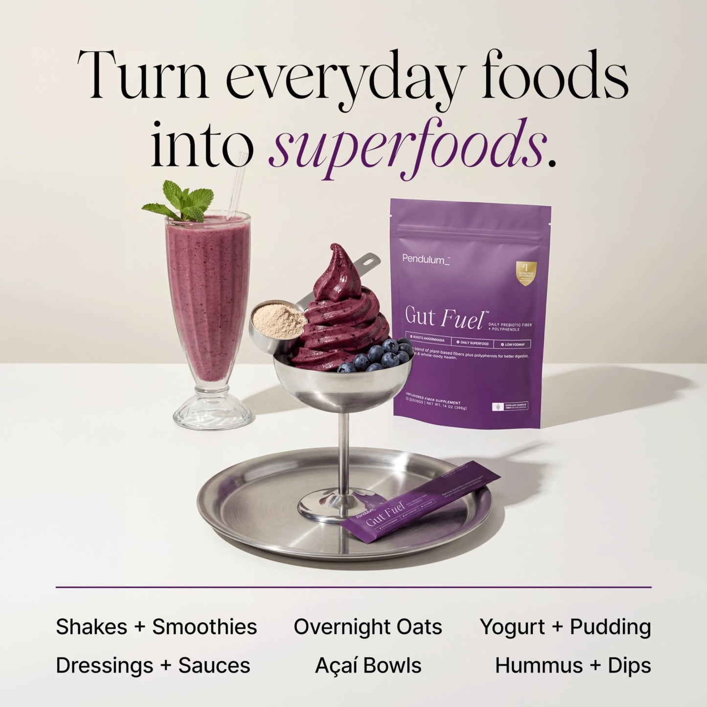 Pendulum Gut Fuel - Fiber + Polyphenol, Prebiotic Blend to Support Digestion, Microbiome Balance, and Help Reduce Hunger - dailyvitalstore