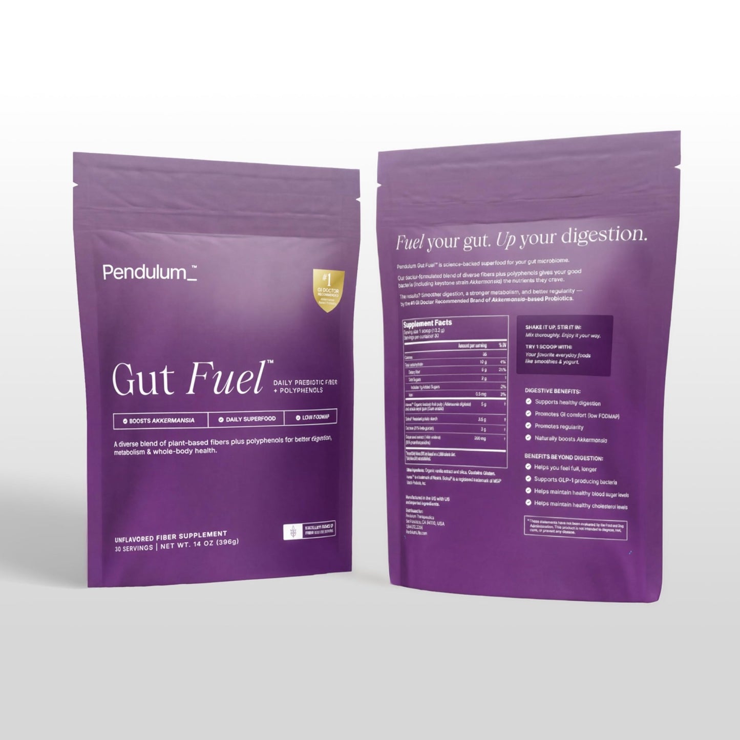Pendulum Gut Fuel - Fiber + Polyphenol, Prebiotic Blend to Support Digestion, Microbiome Balance, and Help Reduce Hunger - dailyvitalstore