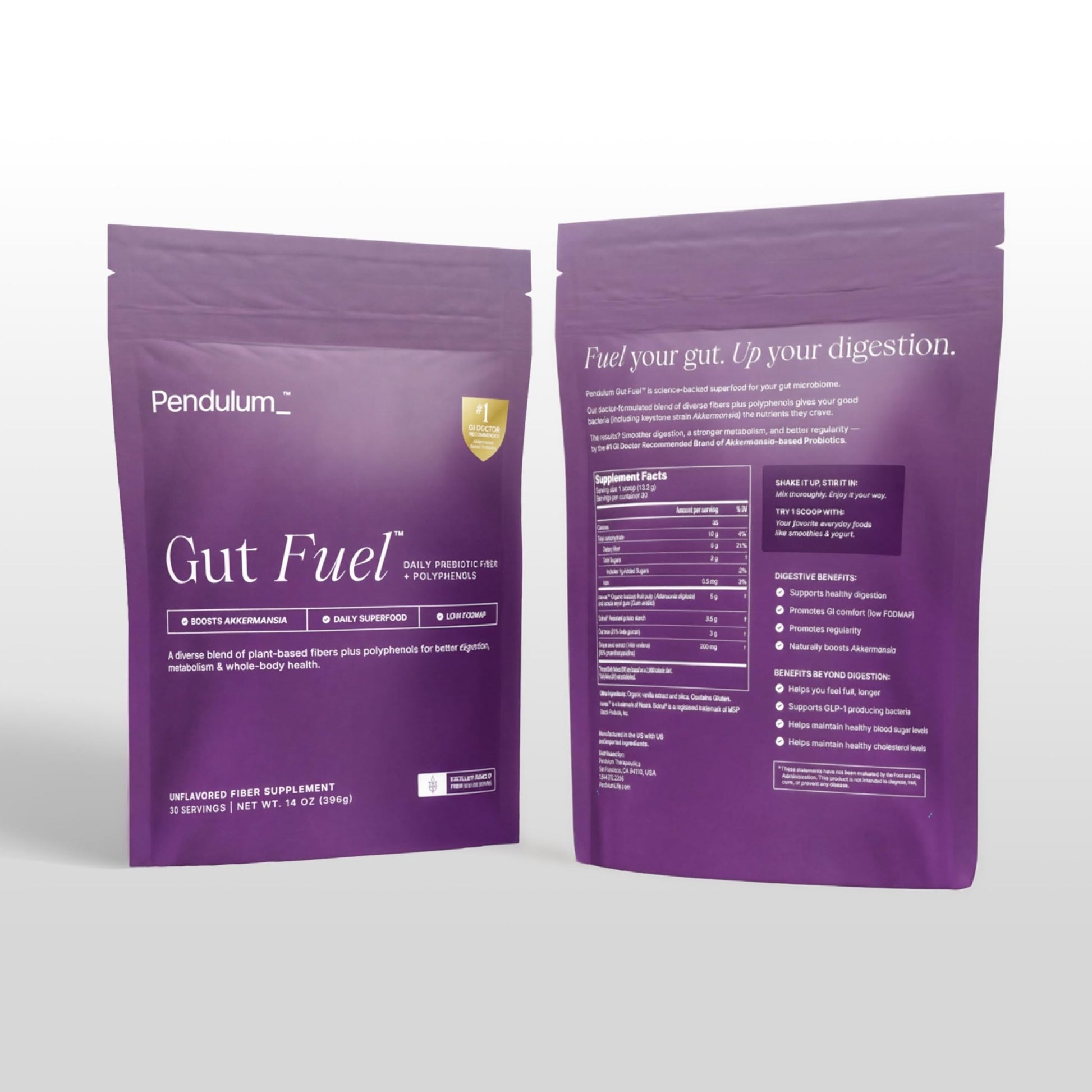 Pendulum Gut Fuel - Fiber + Polyphenol, Prebiotic Blend to Support Digestion, Microbiome Balance, and Help Reduce Hunger - dailyvitalstore