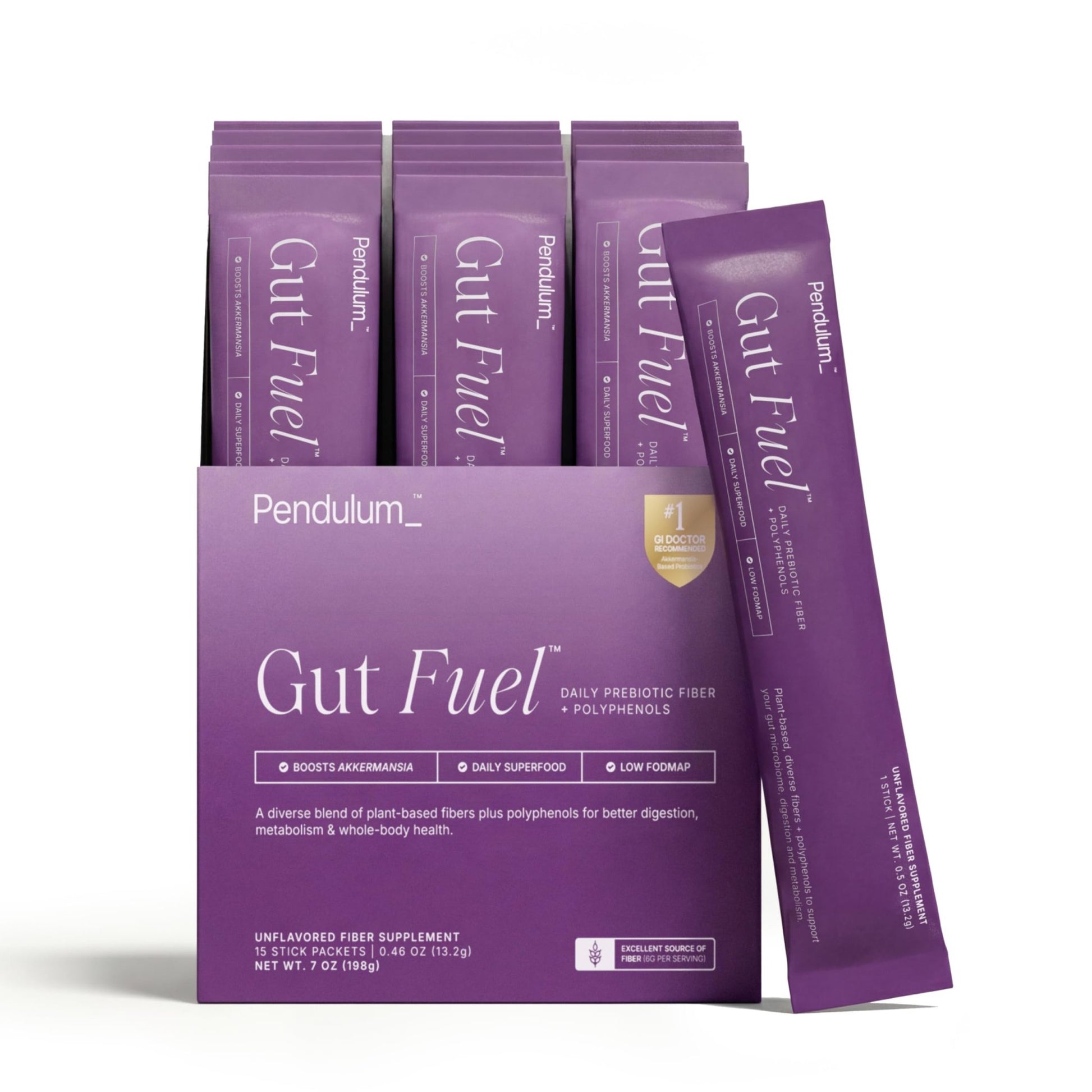 Pendulum Gut Fuel - Fiber + Polyphenol, Prebiotic Blend to Support Digestion, Microbiome Balance, and Help Reduce Hunger for Women and Men - dailyvitalstore