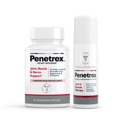 Penetrex Joint, Muscle and Nerve Support Supplement with 3 oz Joint & Muscle Therapy Roll-On Gel - dailyvitalstore