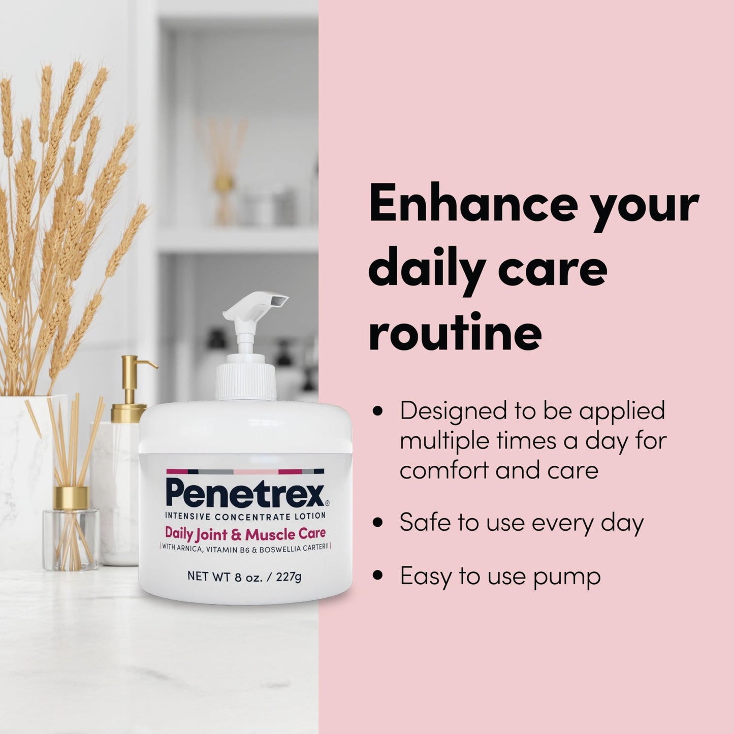Penetrex Joint & Muscle Care Lotion – Soothing Botanical Formula with Arnica, Vitamin B6 & MSM – Lightweight Easy to Apply Lotion - Fresh Disappearing Scent - for Everyday Movement Support - dailyvitalstore