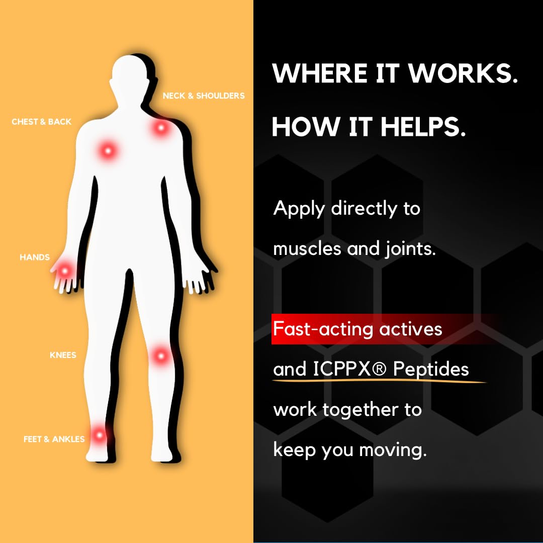 PEP+ STRYDE HEAT - Peptide-Powered Muscle & Joint Care Cream for Pre-Workout Activation - Warming Capsaicin Formula, Fast-Absorbing, Non-Greasy, Travel-Ready 0.34 fl oz (2-Pack, 30-40 Uses per Bottle) - dailyvitalstore