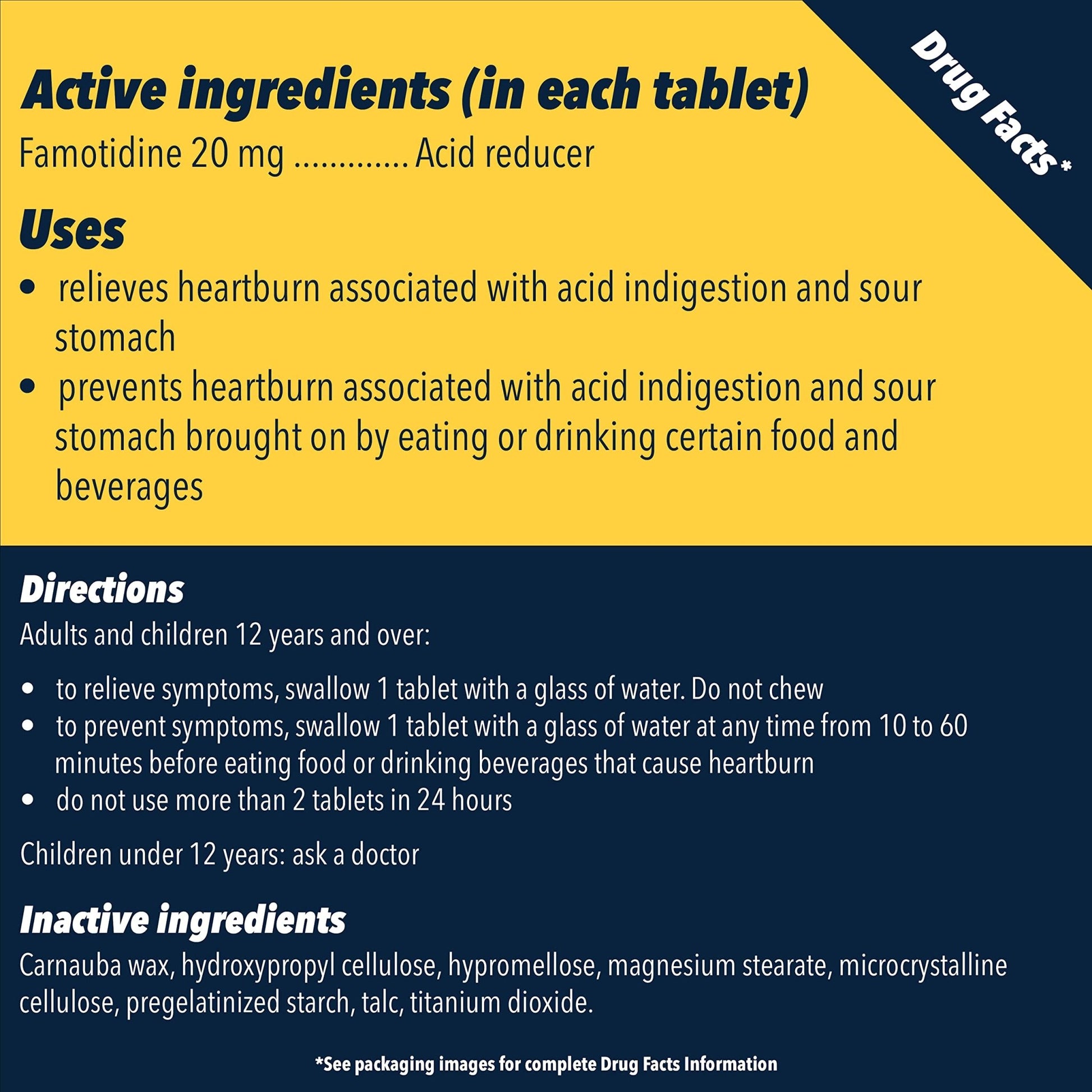 Pepcid AC Maximum Strength Heartburn Relief Tablets, OTC Medicine Prevents & Relieves Heartburn & Acid Reflux Due to Acid Indigestion, 20mg Famotidine Acid Reducer, Fast-Acting, 25 ct - dailyvitalstore