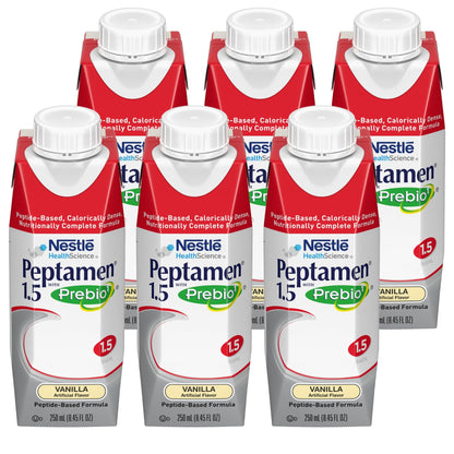 Peptamen Nestle Oral Supplement Vanilla 250 mL Carton, 6 Count - dailyvitalstore