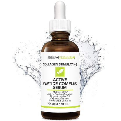 Peptide Complex Serum with Matrixyl 3000 (2 oz, Double-Sized) Minimizes Look of Fine Lines & Deep Wrinkles, Crow's Feet, Crepey Skin. Lightweight Anti Aging Moisturizer for Face & Neck - dailyvitalstore