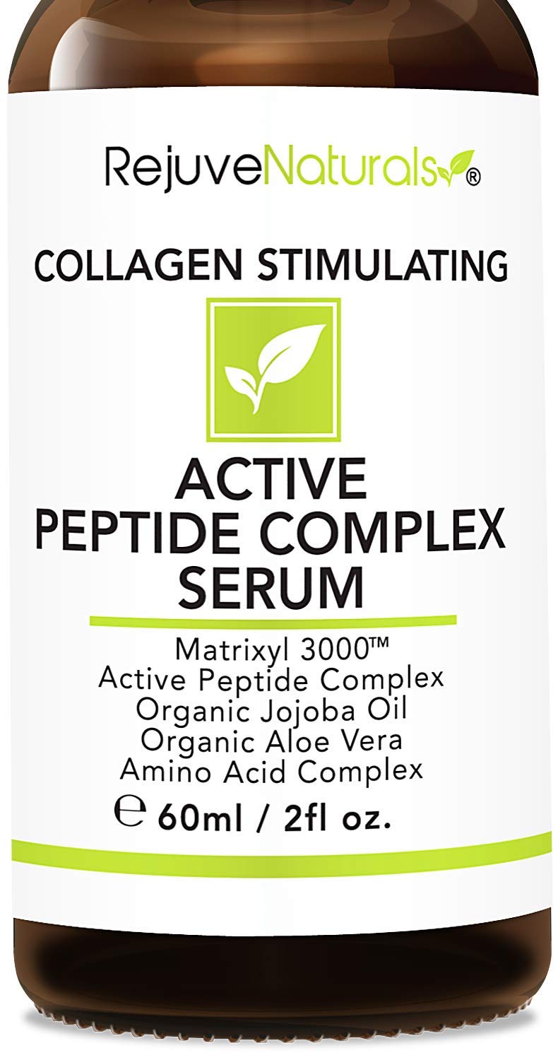 Peptide Complex Serum with Matrixyl 3000 (2 oz, Double-Sized) Minimizes Look of Fine Lines & Deep Wrinkles, Crow's Feet, Crepey Skin. Lightweight Anti Aging Moisturizer for Face & Neck - dailyvitalstore