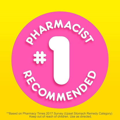 Pepto Bismol Chewable Tablets, Upset Stomach Relief, Nausea Relief, Heartburn Relief, Indigestion Relief, Anti Diarrhea Medication for Adults - 5 Symptom Relief, 30 ct - dailyvitalstore