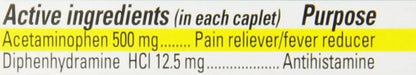 Percogesic Extra Strength Acetaminophen & Diphenhydramine Pain Relief, Fast-Acting Aspirin-Free Fever Reducer & Antihistamine, 60 Count - dailyvitalstore