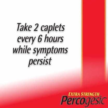Percogesic Extra Strength Pain Relief | Aspirin Free Dual Action Relief | 40 Coated Caplets (3 Pack) - dailyvitalstore