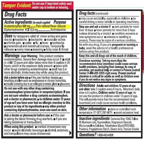 Percogesic Extra Strength Pain Relief | Aspirin Free Dual Action Relief | 40 Coated Caplets (6 Pack) - dailyvitalstore