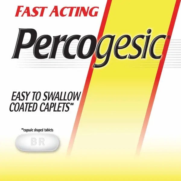 Percogesic Original Pain Relief | Aspirin Free Fast Acting Relief | 90 Coated Caplets (4 Pack) - dailyvitalstore
