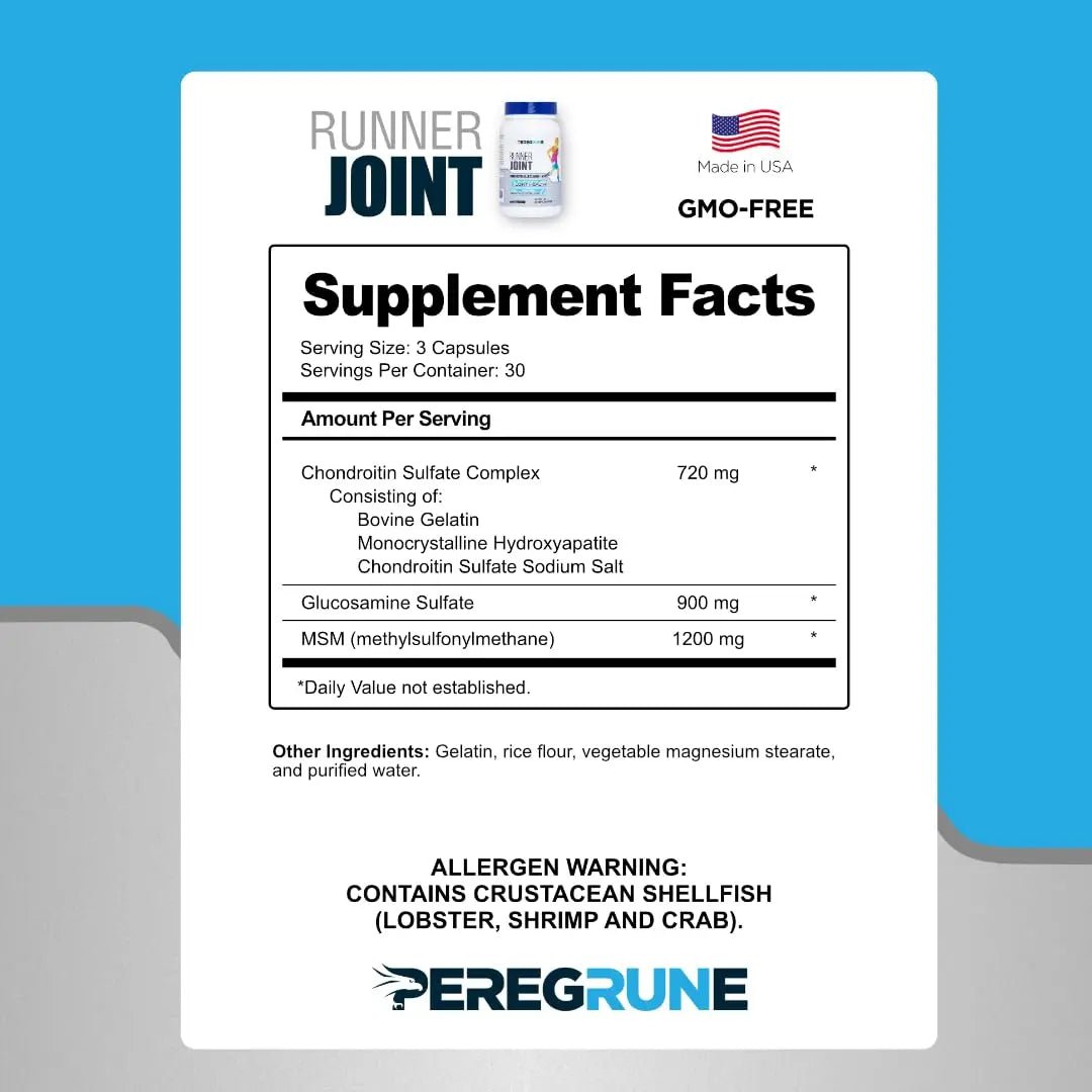 PEREGRUNE Runner Multivitamin & Joint Support Supplement | Antioxidants, Complete B-Complex & Probiotics to Support Energy - dailyvitalstore